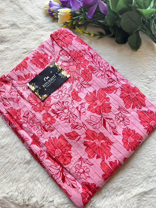 Fully Pleated cotton kurti