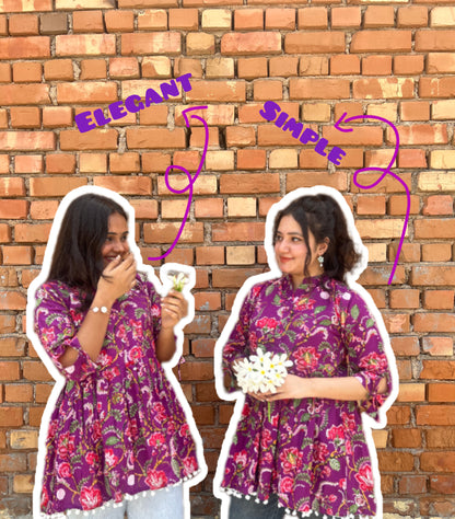 जामुन short cotton kurti by RITUKRITI