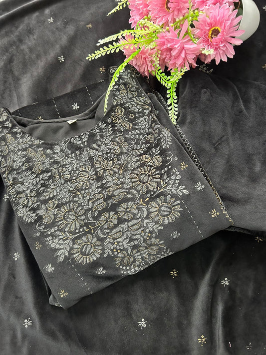 Supersoft velvet suit set with lining