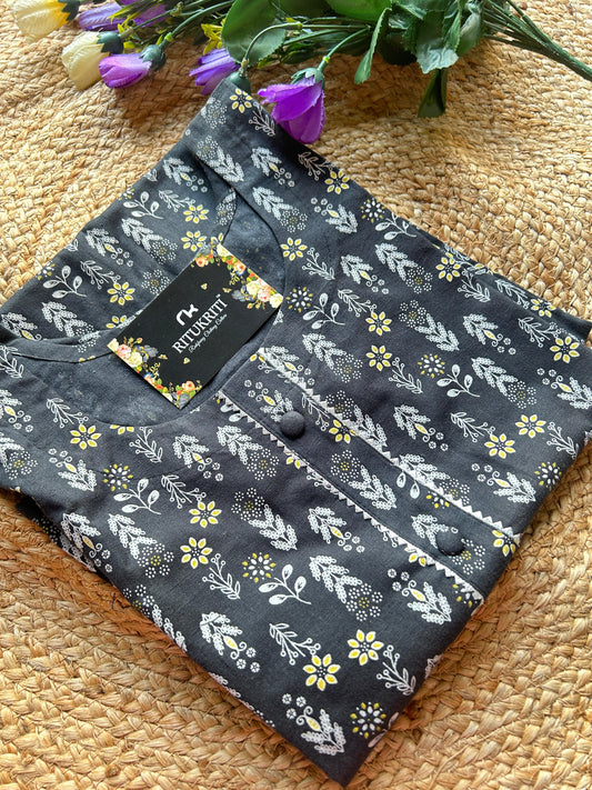 Round neck cotton kurti
