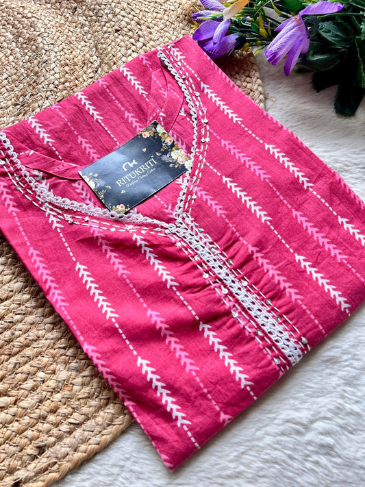 Plus size cotton kurti