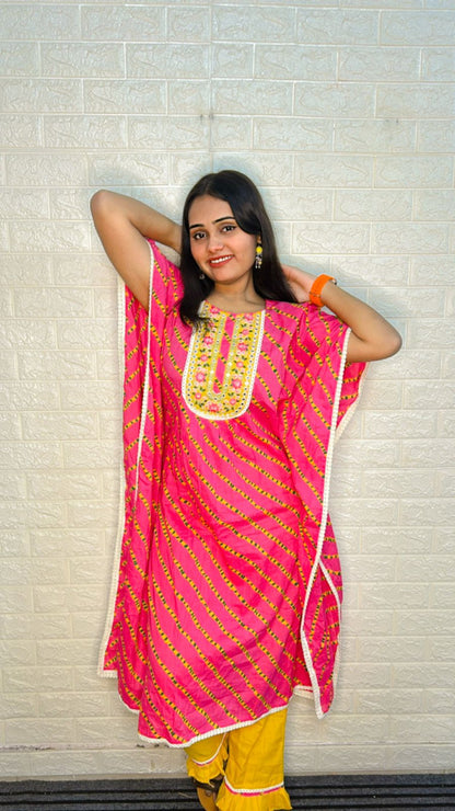 Cotton Kaftan and bottom set